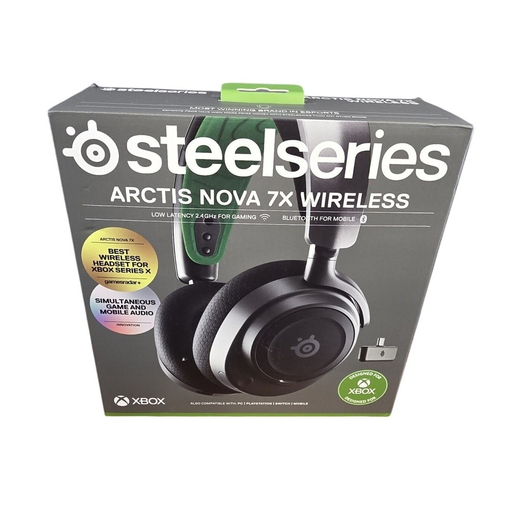 SteelSeries Arctis Nova 7X Wireless Gaming Headset Black Low Latency Bluetooth